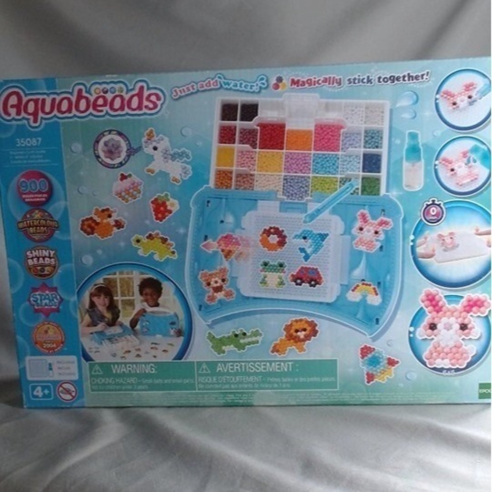 Aquabeads Deluxe Craft Kit 900 Beads Carry Case Kids Activity Set New